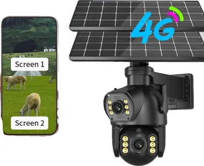 Obrázok produktu pre solárna kamera na kartu SIM 4G, vysoké rozlíšenie 8 Mpx, vodotesná konštrukcia, karta 8 Mpx 64G, zástrčka EÚ