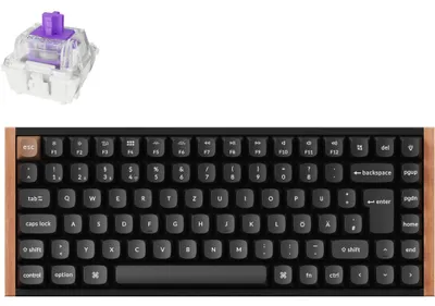 Obrázok produktu pre Keychron K2H-F1, 75%, Káblový a bezdrôtový, USB + RF Wireless + Bluetooth, Magnetic-mechanical key switch, RGB LED, Čierna