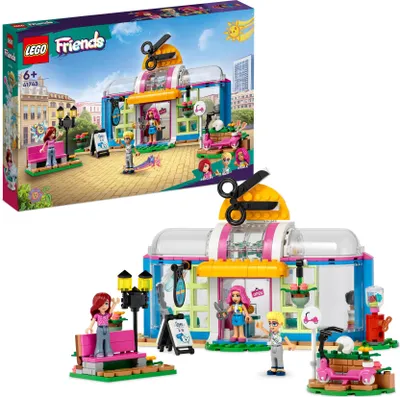 Produktbild von LEGO 41743 Friends Friseursalon Set mit Paisley und Olly Mini-Puppen den 2023 Figuren, austauschbare Teile, Spielzeug-Friseurset für Kinder ab 6 Jahren
