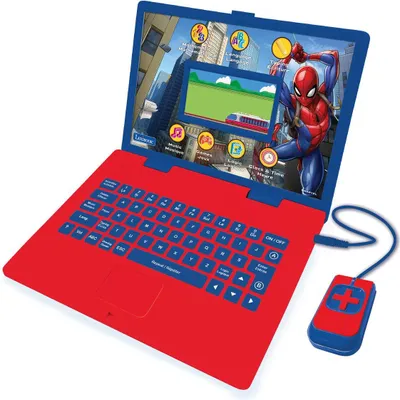 Produktbild von Lerncomputer in Spiderman-Design, zweisprachig (Französisch und Englisch)