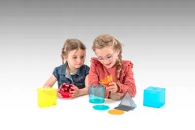 Produktbild von Wissner® aktiv lernen Lernspielzeug Körperformensatz transparent in 6 Farben (6 Teile), Geo-Körper