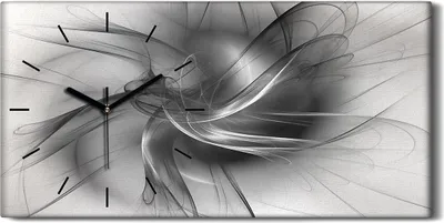 Produktbild von Küchenuhr Bürouhr Leinwand Uhr Geräuschlos 60x30 Malerei Abstrakte Kunst - schwarze Hände