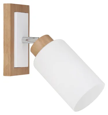 Produktbild von LED Wandleuchte, Holz, Braun, beweglicher Spot, H 25 cm