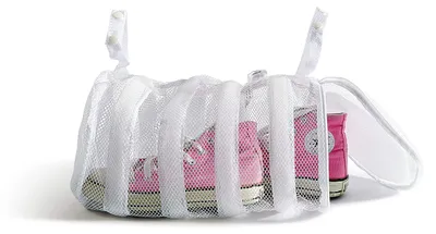 Immagine prodotto di Sacchetto per bucato SALVABUCATO, ideale per scarpe e tessuti, colore bianco, dimensioni 40 x 18 x 18 cm
