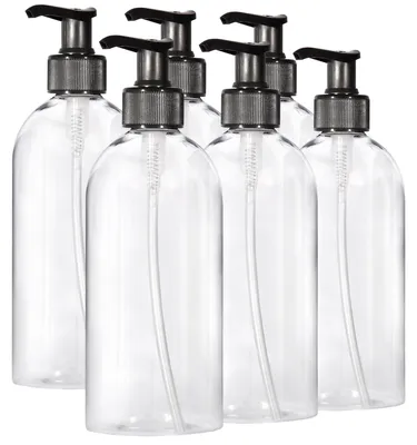Produktbild von 6x 500ml Seifenspender-Flasche, Kunststoff, klar