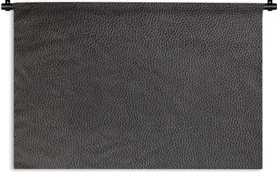 Produktbild von MuchoWow® Wandteppich Wandbehang Leder - Lederoptik - Schwarz - Hell 120x80 cm Tapisserie Dekoration Wandtuch - Wanddekorationen - Wandtücher