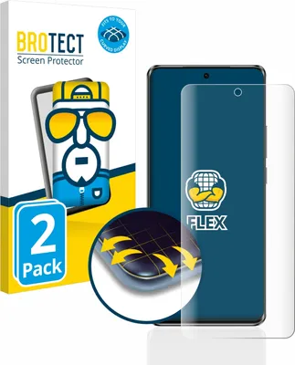 Produktbild von 2x BROTECT Fullscreen Schutzfolie für Oppo Reno 10 Displayschutz Folie Fullcover Klar Transparent