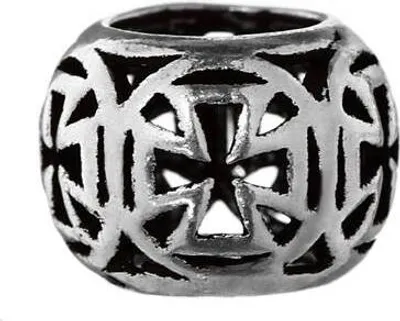 Produktbild von Haarschmuck Bartperle Ronan Templerkreuz 925 Sterlingsilber Lockenperle 6397