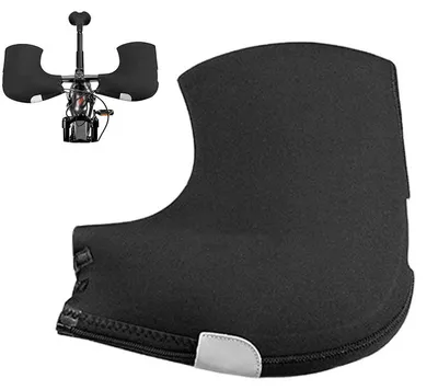 Produktbild von Fahrradhandschuhe – Handwärmer – Wasserabweisend – Lenkerhandschuhe – Fahrrad-Ohrenschützer – Thermo-und winddichte Lenkerüberzüge – Winter – Schwarz