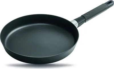 Image de Squality Poêle plate, Anthracite, 24cm⌀, 5cm de haut, 1.0l de volume, Poignée ergonomique, Vitrocéramique/GAS