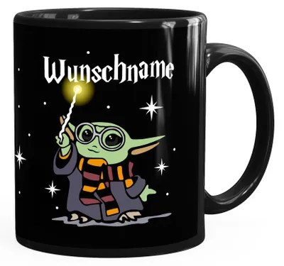 Produktbild von Namenstasse personalisierte Kaffee-Tasse mit Namen Baby- persönliche Geschenke Weihnachten MoonWorks® Wunschname schwarz standard