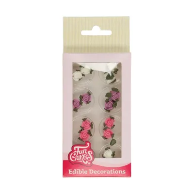 Produktbild von Zuckerdekor 16 Stück bunte Mini-Rosen