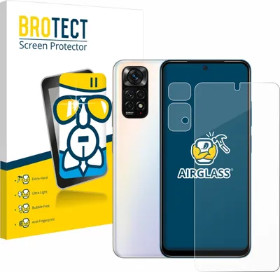 Produktbild von BROTECT Schutzglas für Xiaomi Redmi Note 11S (Display+Kamera) Schutzfolie Panzer Folie Glas Display Schutz klar