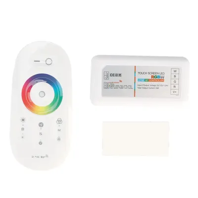 Immagine prodotto di Controller LED RGBW, radiocomando a 2,4 GHz con funzione touch e dimmer per strisce LED RGBW, 12-24 V CC