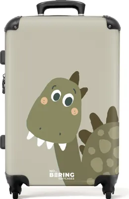 Obrázek produktu pro NoBoringSuitcases.com® - Dino kufr chlapec - Dětský kufr chlapec - 20 kg zavazadlo kufr střední 67x43x25 cm, 72L,
