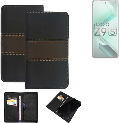 Produktbild von K-S-Trade Hülle Handyhülle kompatibel mit Vivo iQOO Z9s Schutzhülle Walletcase Bookstyle Tasche Schutz Case Handytasche Wallet Cover Kunstleder