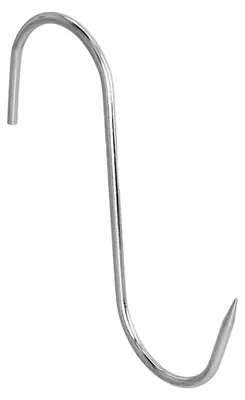Fleischerhaken Edelstahl 140x5 mm, robust, für Fleisch