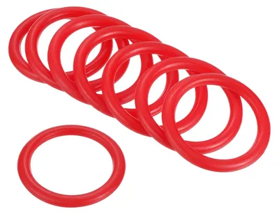 Ringwurfspiel 4 cm ID, 12er Set Kunststoff, rot für Partys