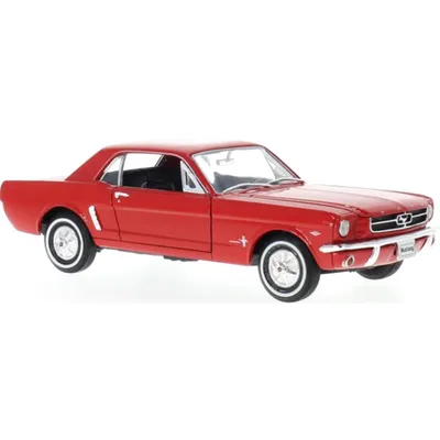 Immagine prodotto di Modello in scala di una Ford Mustang Coupe, colore rosso, anno 1964