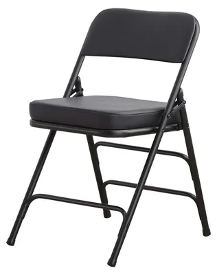Schwerlast-Klappstuhl, gepolstert, Schwarz, faltbar, bis 135 kg