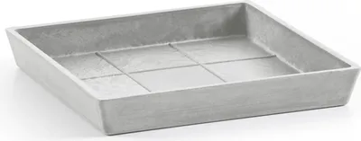 Produktbild von Blumentopf Untersetzer Ecopots Rotterdam Kunststoff 38,5 x 38,5 x 3,4 cm grauweiß