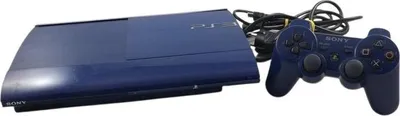 Produktbild von Sony PlayStation 3 Super Slim Konsole 500 GB Blau, PS3 + Original Controller