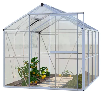 Produktbild von GFP Gewächshaus Opal 4 - Aluminium-Rahmen - 192x259 cm - Glasgewächshaus mit Sicherheitsglas