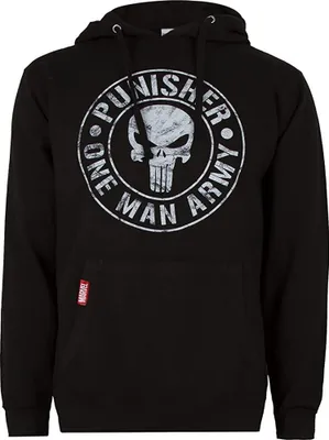 Produktbild von The Punisher - "One Man Army" Kapuzenpullover für Herren TV739 (S) (Schwarz/Weiß)