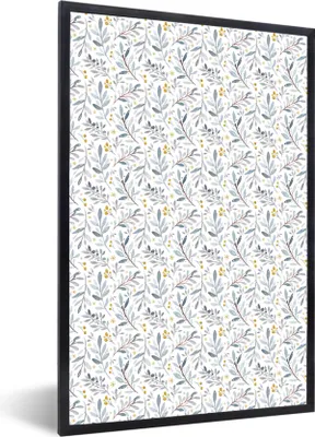Produktbild von MuchoWow® MuchoWow® Gerahmtes Poster Blumen - Pflanzen - Farben 20x30 cm - Poster mit zchwarzem Bilderrahmen - Drucken - Bilder Poster im Rahmen
