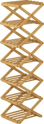 Produktbild von Schuhregal Vicco Ziggy Bambus 26 x 100.5 cm mit 7 Fächern, Model 56559