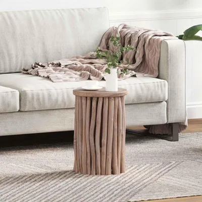 Produktbild von PUEAZU Hocker Natur 30 x 30 x 45 cm Massivholz Teak - Hocker &21750