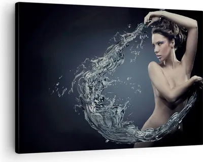 Produktbild von Bild auf Leinwand - Leinwandbild - Weiblich modell posieren schön - 70x50cm - Wand Bild - Wanddeko - Leinwanddruck - Bilder - Kunstdruck - Wanddekoration - Leinwand bilder - Wandkunst - AA70x50-2577