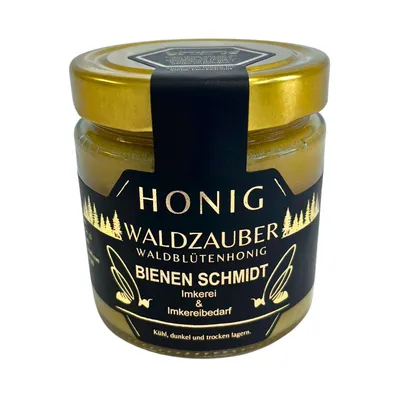 Obrázek produktu pro Německý včelařský med z lesních květů 500 g „Waldzauber“ ve sklenici Lesní med