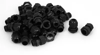 PG9 Kabelverschraubungen 3,5-8 mm, 16 mm, 50 Stück, Schwarz
