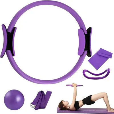 Produktbild von Pilates-Ring für Damen – Yoga-Zubehör – Pilates-Ring-Zubehör – Pilates-Set für zu Hause – Essentials-Set für Übungen für die Innenseite der Oberschenkel und Beine