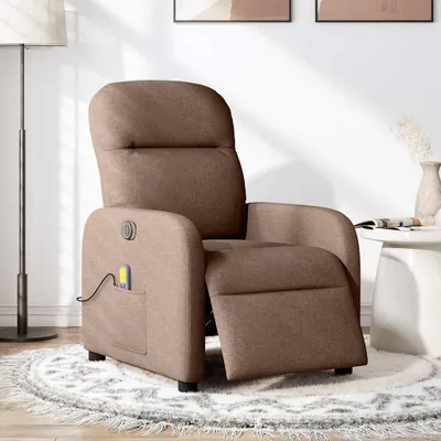 Obrázok produktu pre vidaXL Masážne kreslo Electric Brown Fabric
