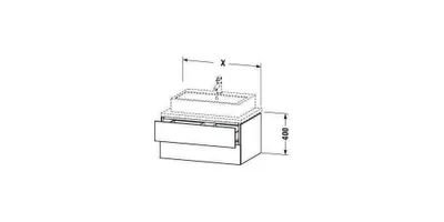 Produktbild von Waschtischunterbau L-CUBE 620x547mm 2 Schubk we s-matt ES Ah mitte weiß supermatt Einrichtungssystem Ahorn mitte