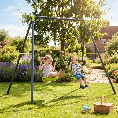 Produktbild von Baby Vivo Kinderschaukel / Schaukelgestell - Doppelschaukel bis 100 kg