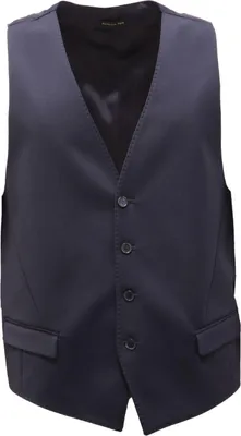 Imagen del producto de Chaleco para hombre, modelo 7843AI, marca PATRIZIA PEPE, confeccionado en mezcla de algodón, color azul