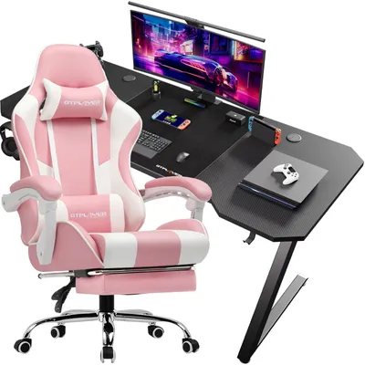 Produktbild von GTPALYER Gamingtisch Gaming Tisch + Gaming Stuhl- Set, Computertisch Stuhl Set für Gaming nur Gaming Tisch und Gaming Stuhl
