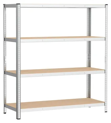 Productafbeelding van Stellingkast magazijnrek - Verzinkt staal - 160 x 60 x 180 cm - 700 kg - Vijf planken - Voor werkplaats en kelder