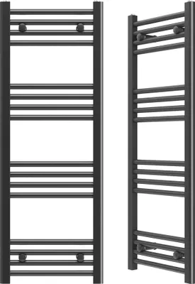 Immagine prodotto di Radiatore da bagno Granitan | Breno - 40x110 cm - Nero - Design moderno - Salvaspazio e funzionale