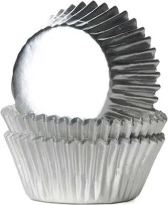 Produktbild von 36 Mini Muffinförmchen, silber