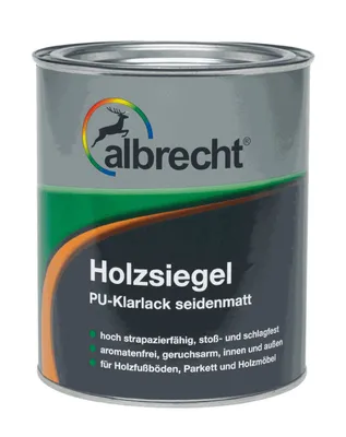 Produktbild von Albrecht Holzsiegel Lack Holzlack seidenmatt Holzschutz Farblos 750ml