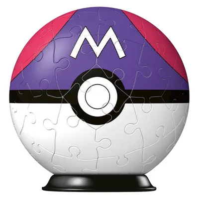 Immagine prodotto di Puzzle 3D Pokéball Master Ball - 55 elementów z podstawą, 7 cm