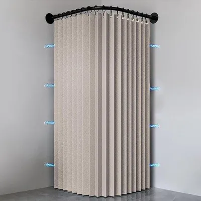 Immagine prodotto di Tenda da bagno impermeabile, pieghevole, di colore beige