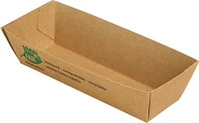 Produktbild von Snacktrays, Pappe "pure" 3 cm x 3,3 cm x 10,5 cm braun "100% Fair"