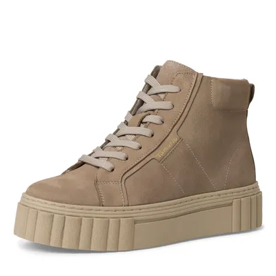 Produktbild von Tamaris Damen Stiefelette Hightop Sneaker Leder Reißverschluss modern 1-25227-41, Größe:37 EU, Farbe:Braun