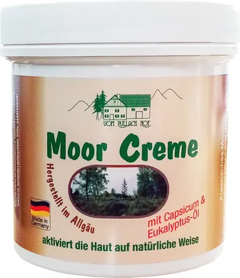 Produktbild von MOOR CREME 250ml mit Capsicum und Eukalyptusöl wärmend Moorcreme Hautpflege Wärmecreme Balsam Salbe vom Pullach Hof 45