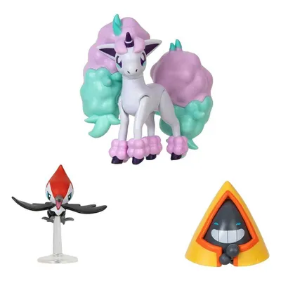 Produktbild von Pokemon Battle Figure Set Figuren 3er-Pack Peppeck, Schneppke, Galar-Ponita